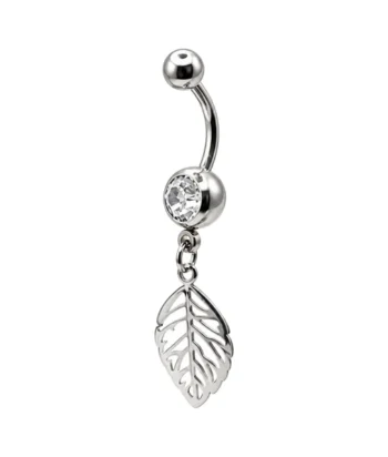 Belly Ring – Leaf – 316L Surgical Steel