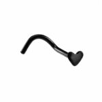 Nose Screw – Black Heart – 316L Surgical Steel