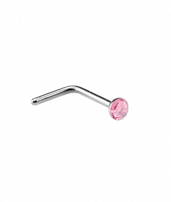 Nose Screw – Flat Jewelled Top – 316L Surgical Steel