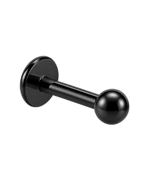Tragus, Helix & Lip Labret – Black PVD Micro Ball – 316L Surgical Steel