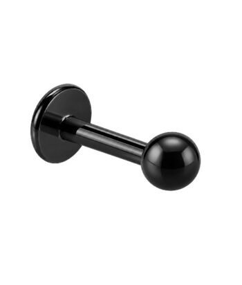 Tragus, Helix & Lip Labret – Black PVD Ball – 316L Surgical Steel