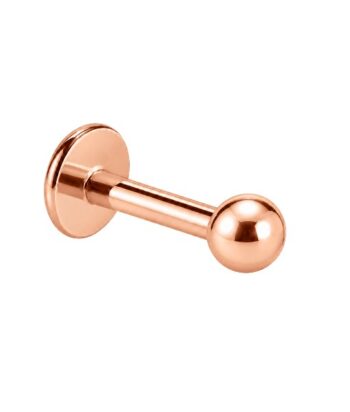 Micro Labret – Ball Top – Rose Gold PVD – 316L Surgical Steel