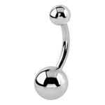 Belly Ring – Classic Polished Ball – 316L Surgical Steel