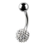 Curved Barbell – Jewelled Flower Top