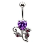 Fashion Banana-Jeweld Heart Flower