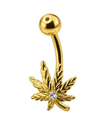 Fashion Banana-Jewelled Pot Leaf