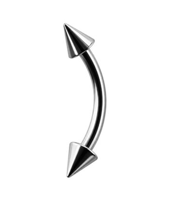 Eyebrow – Micro Banana – Cone Ends – 316L Surgical Steel