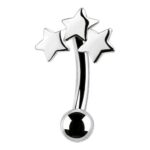 Eyebrow – Fancy Micro Banana – Star – 316L Surgical Steel